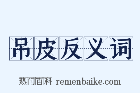 吊皮反义词是什么意思的图片